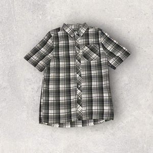 Browning Button Down Plaid Green, White, and Grey Shirt Men’s M